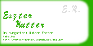 eszter mutter business card